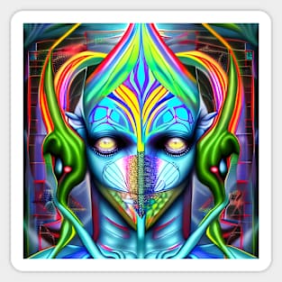 Transdimensional Elf (10) - Trippy Psychedelic Art Sticker